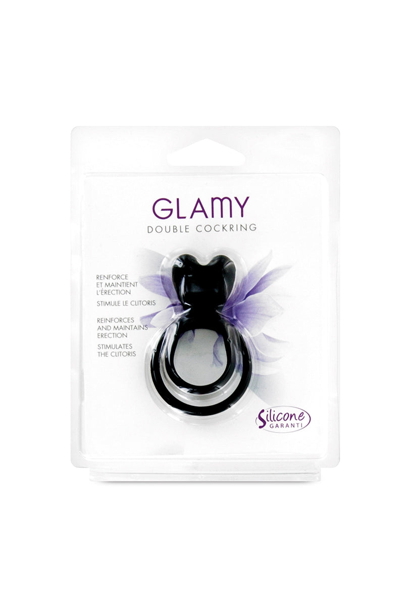 Double Cockring - Noir - Glamy